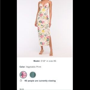 Abercrombie & Fitch Vegetable Print Dress Size Small